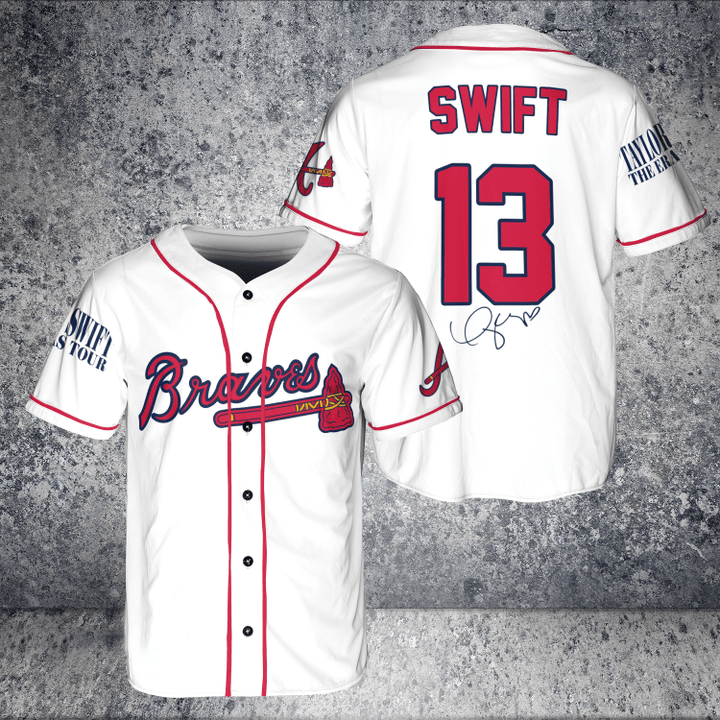 Limited Edition Atlanta Braves Taylor Swift Jersey - Gray - Scesy