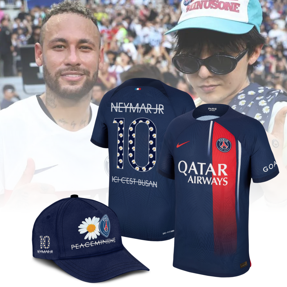 G-Dragon x Neymar, PSG – Peaceminusone Unisex Jersey + Cap 