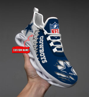 Dallas Cowboys Drip Logo NFL Max Soul Shoes Custom Name For Men