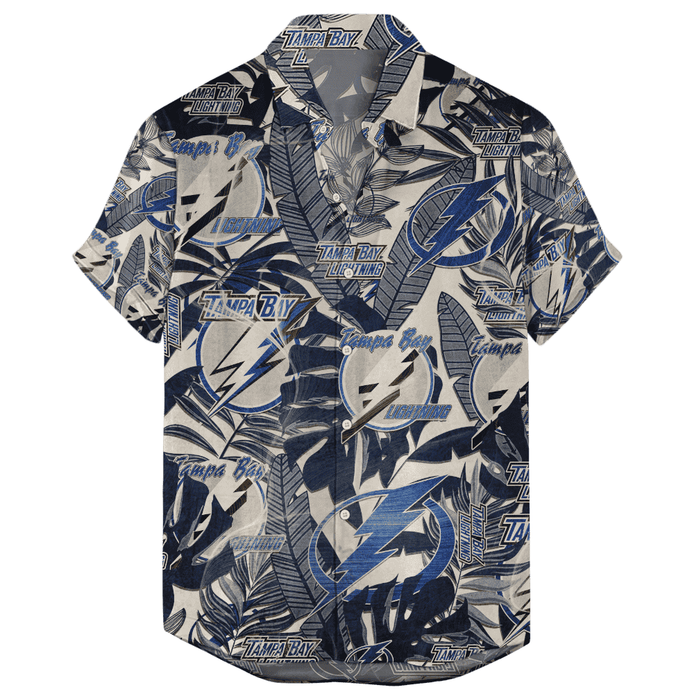 Tampa Bay Lightning Retro NHL 3D Hawaiian Shirt And Shorts For Men