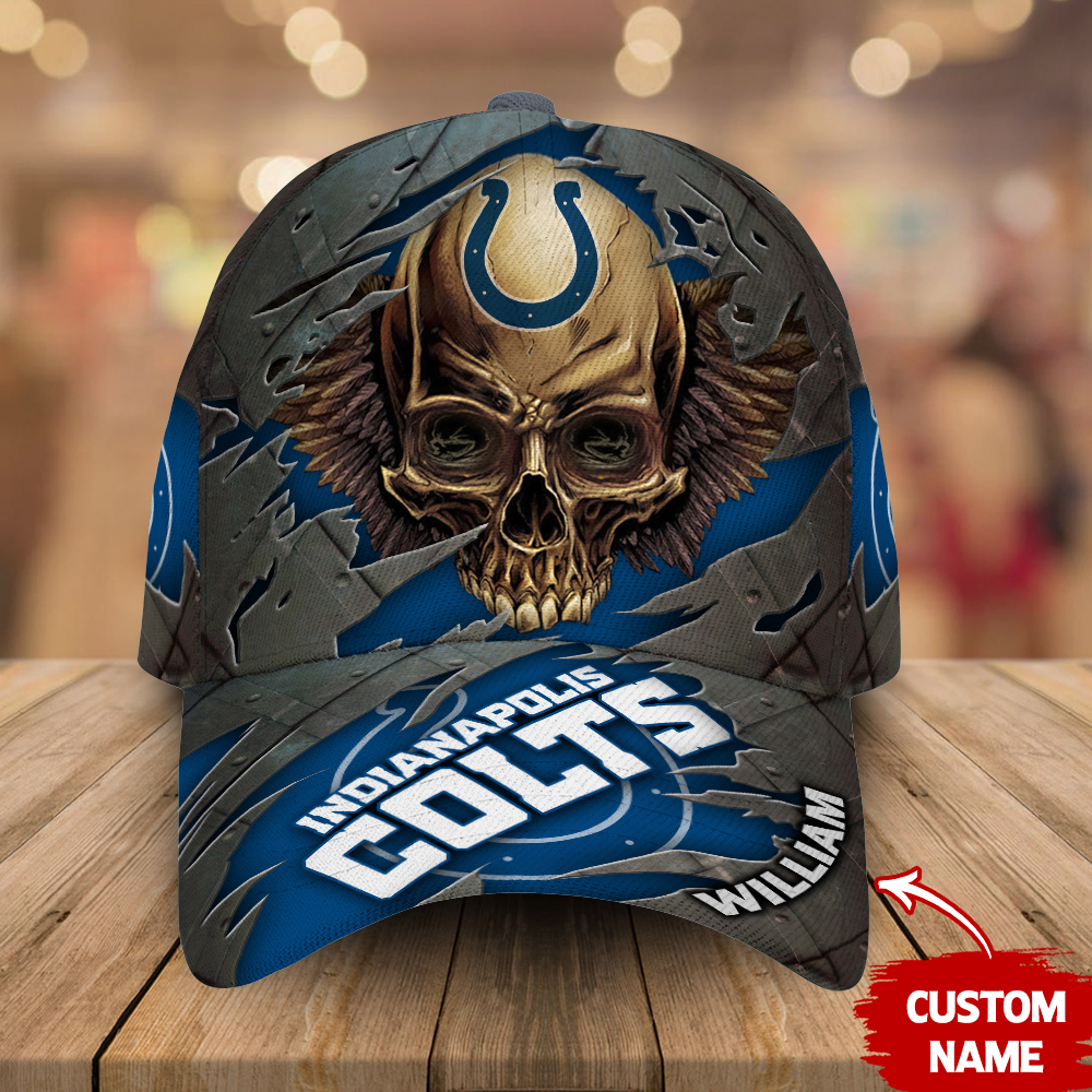 Indianapolis Colts NFL Skull Print Custom Name And Number Baseball Jersey  Shirt