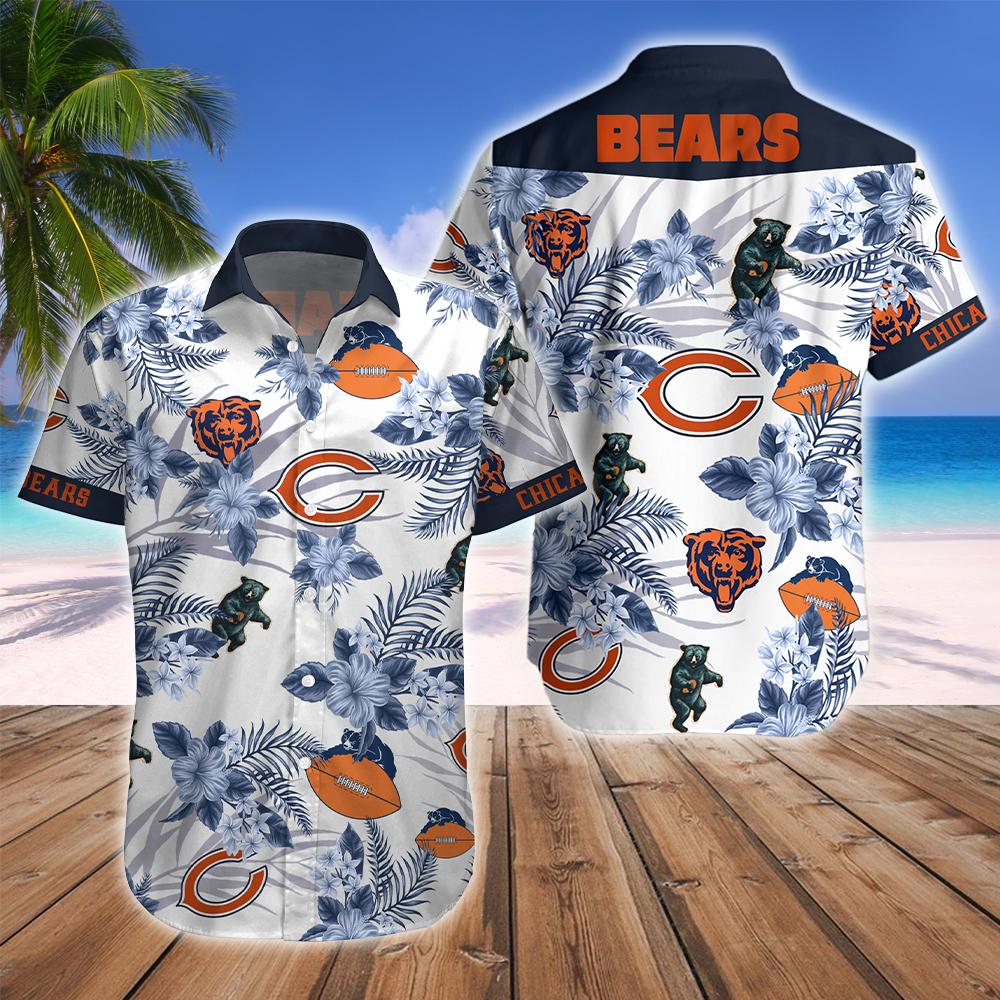 chicago bears floral shirt