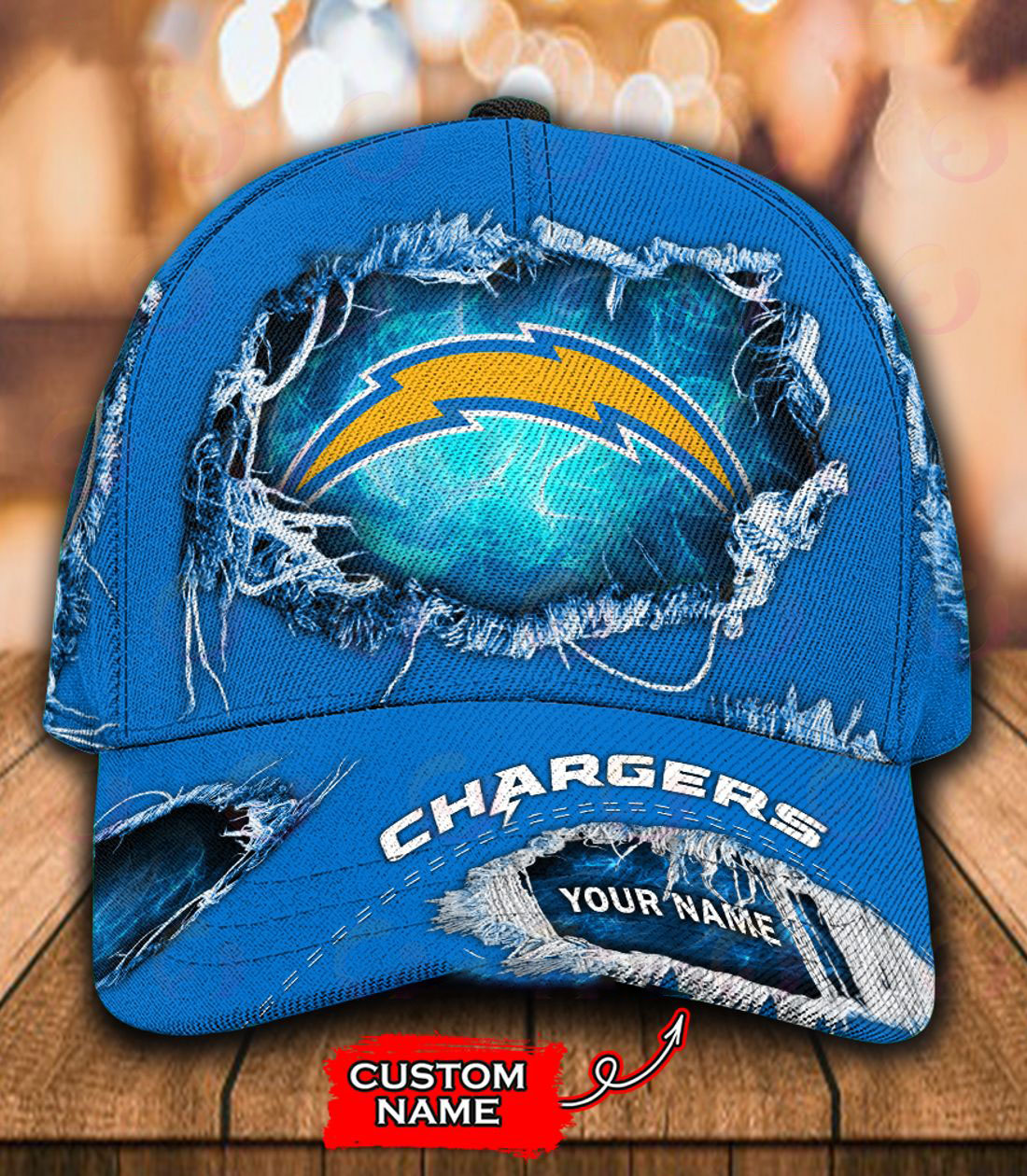 Los Angeles Chargers-Personalized NFL Classic Cap-V2-SPCAP281218 - Welo Gift