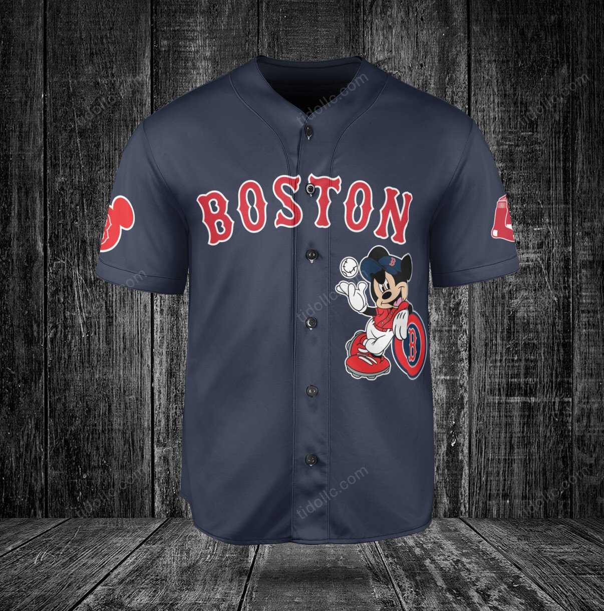 Custom Red Sox Jersey Thrilling Mickey Red Sox Gift - Personalized Gifts:  Family, Sports, Occasions, Trending