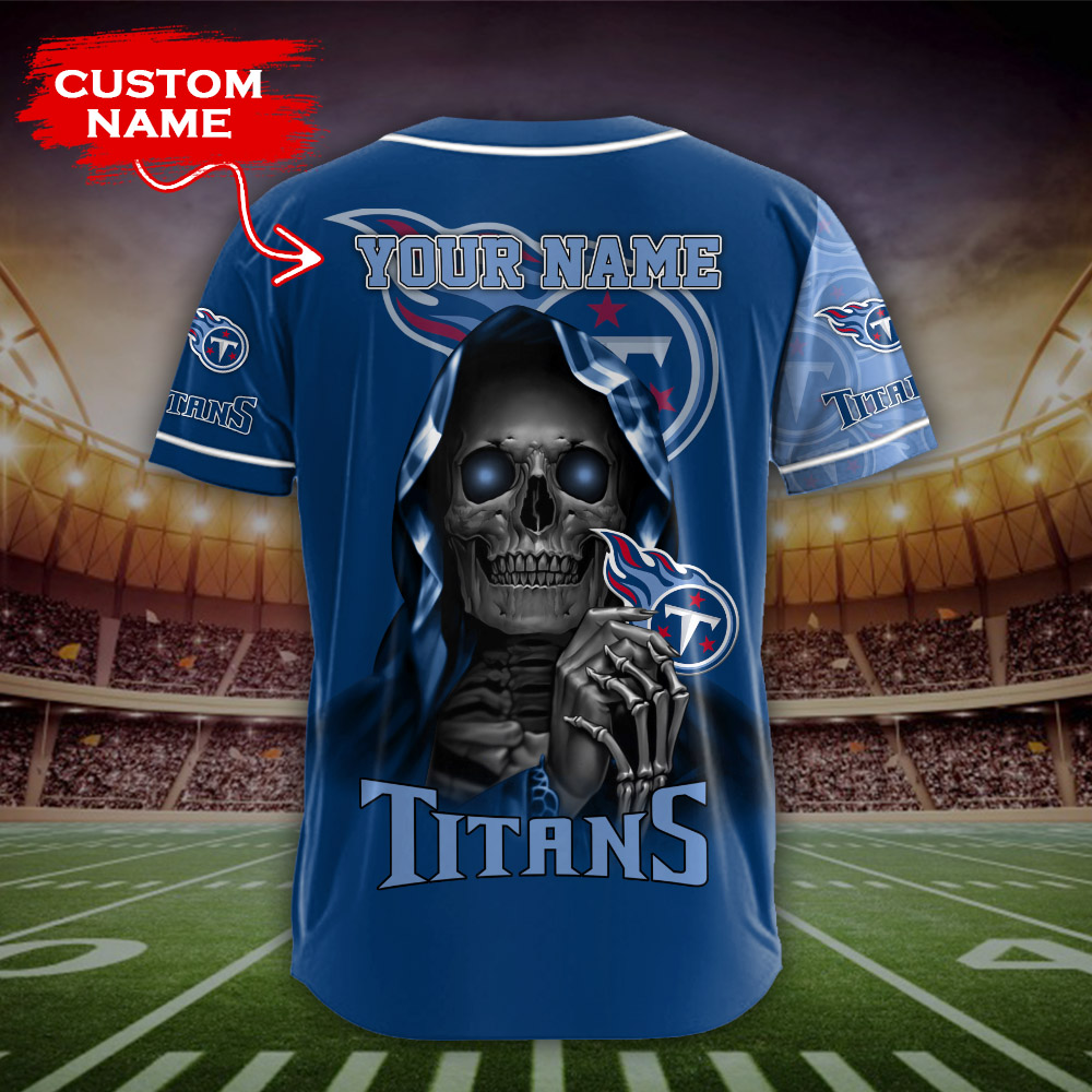 NFL Tennessee Titans Custom Name Number Baseball Jersey