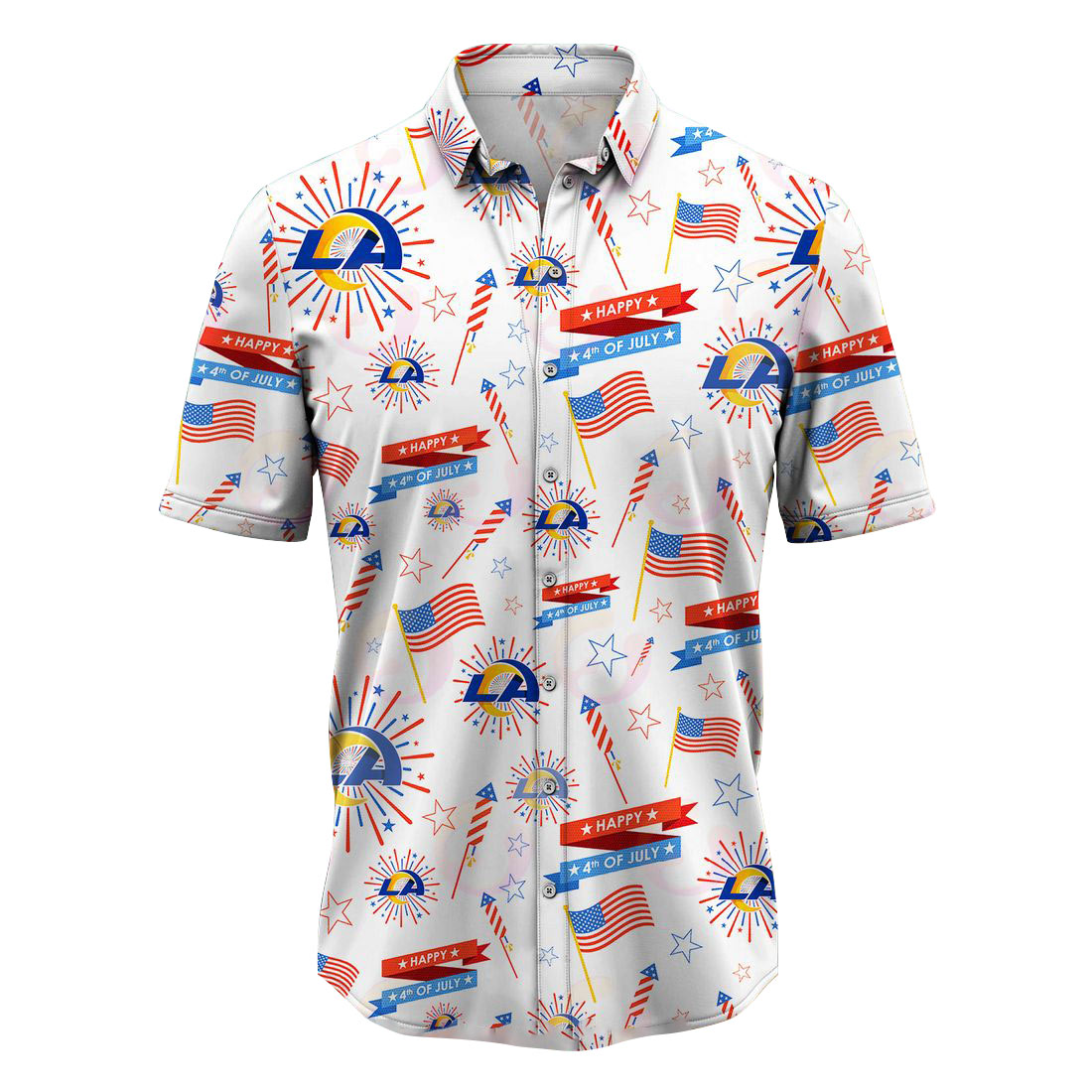 Los Angeles Rams NFL Hawaiian Shirt 4th Of July Independence Day