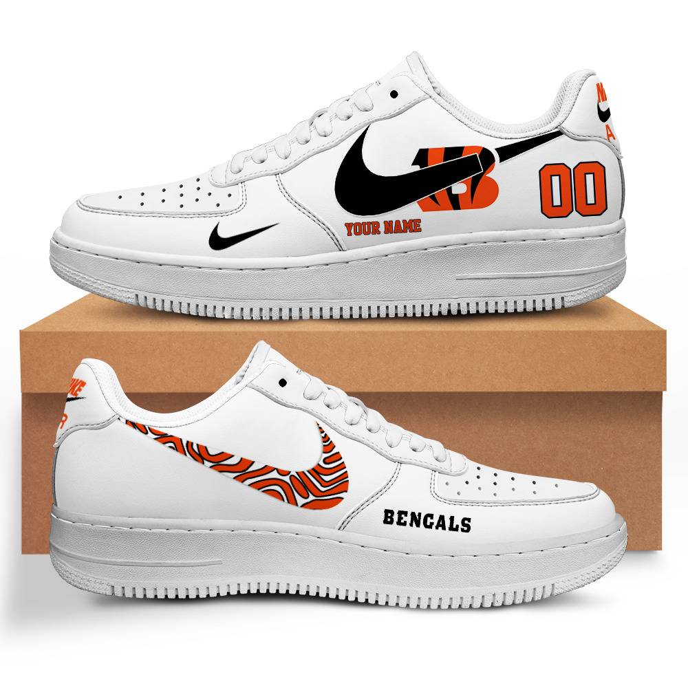 Personalized NFL Cincinnati Bengals Custom Name Air Force Shoes