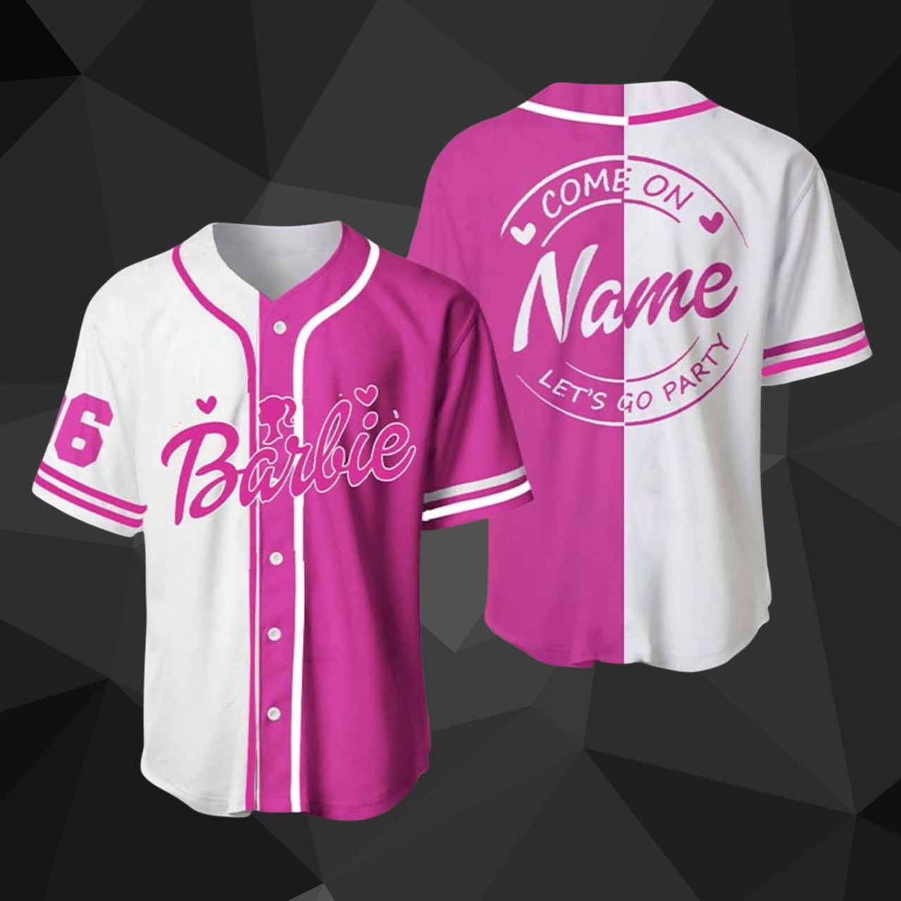 Come On Barbie Baseball Jersey Shirt Custom Name New Barbie Jersey