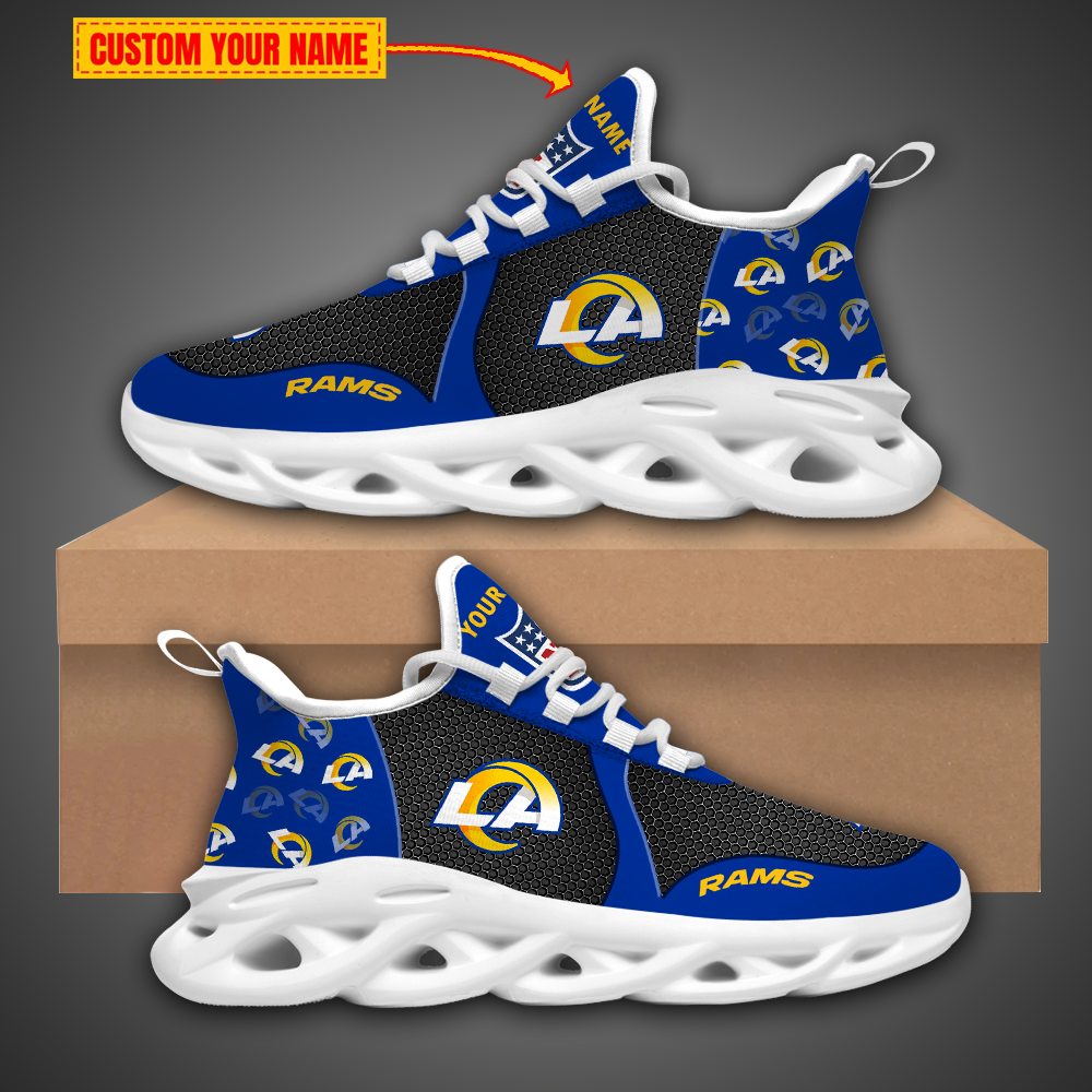 Los Angeles Rams Best Gift For NFL Fans Max Soul Shoes Custom Name