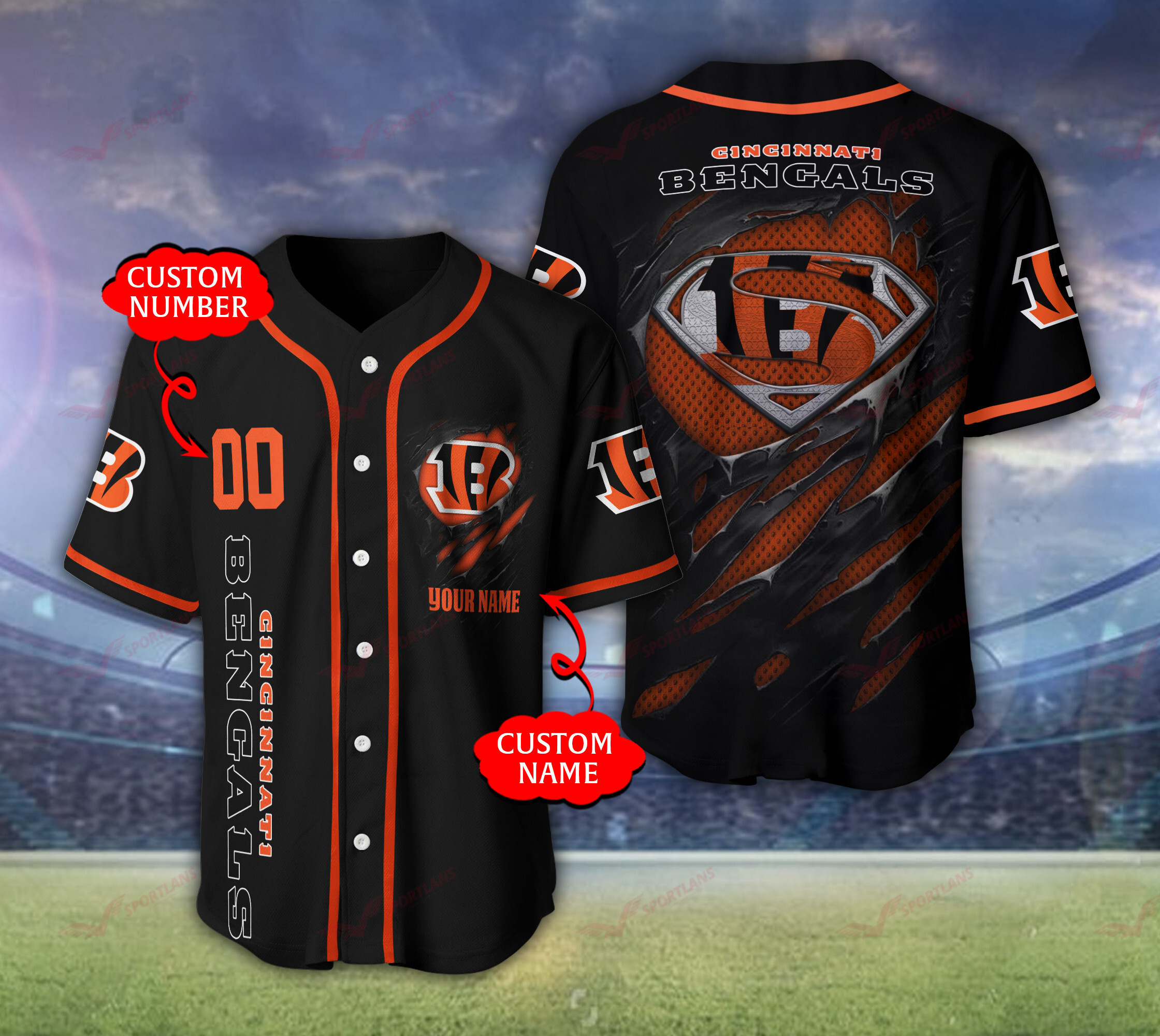 Cincinnati Bengals NFL Personalized God First Family Second Baseball Jersey  - Growkoc