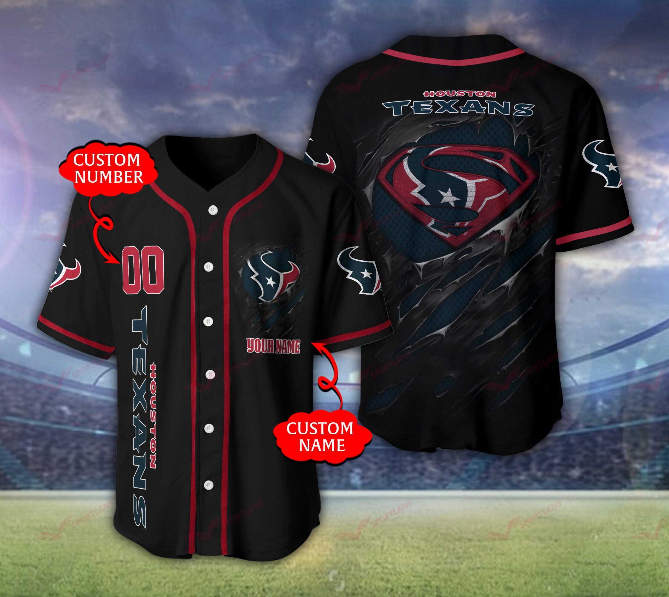 Personalized Houston Texans Baseball Jersey Shirt For Fans –