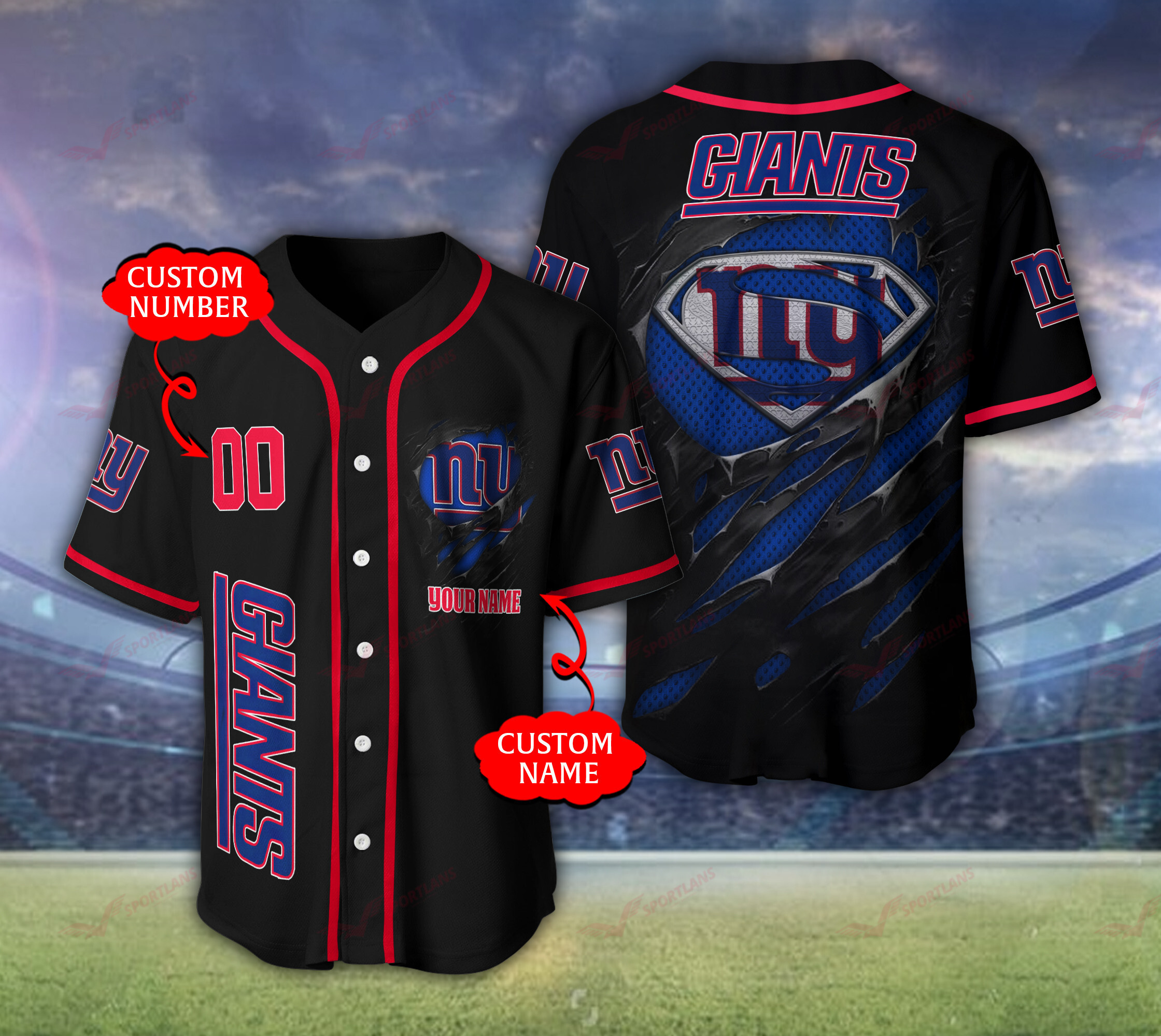 Personalized New York Giants Mascot 3D NFL Baseball Jersey Shirt - Owl  Fashion Shop