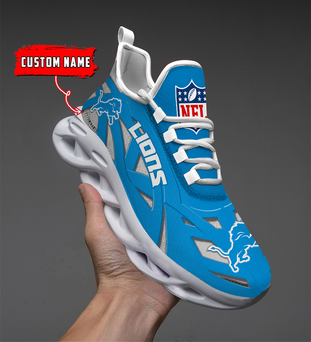 Personalized Name NFL Detroit Lions Max Soul Shoes Best Gift