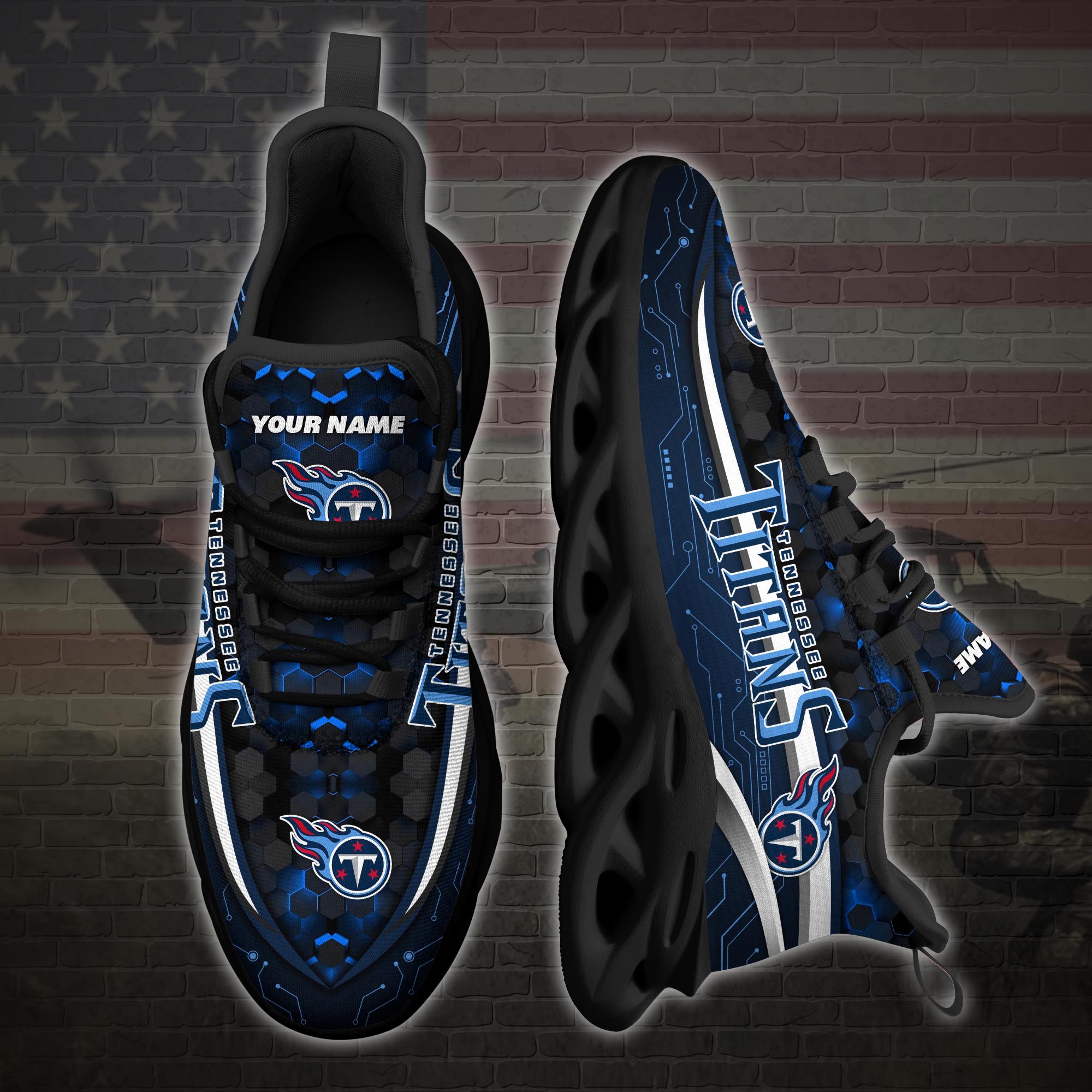 Tennessee Titans Custom MQ Sneakers - Reallgraphics