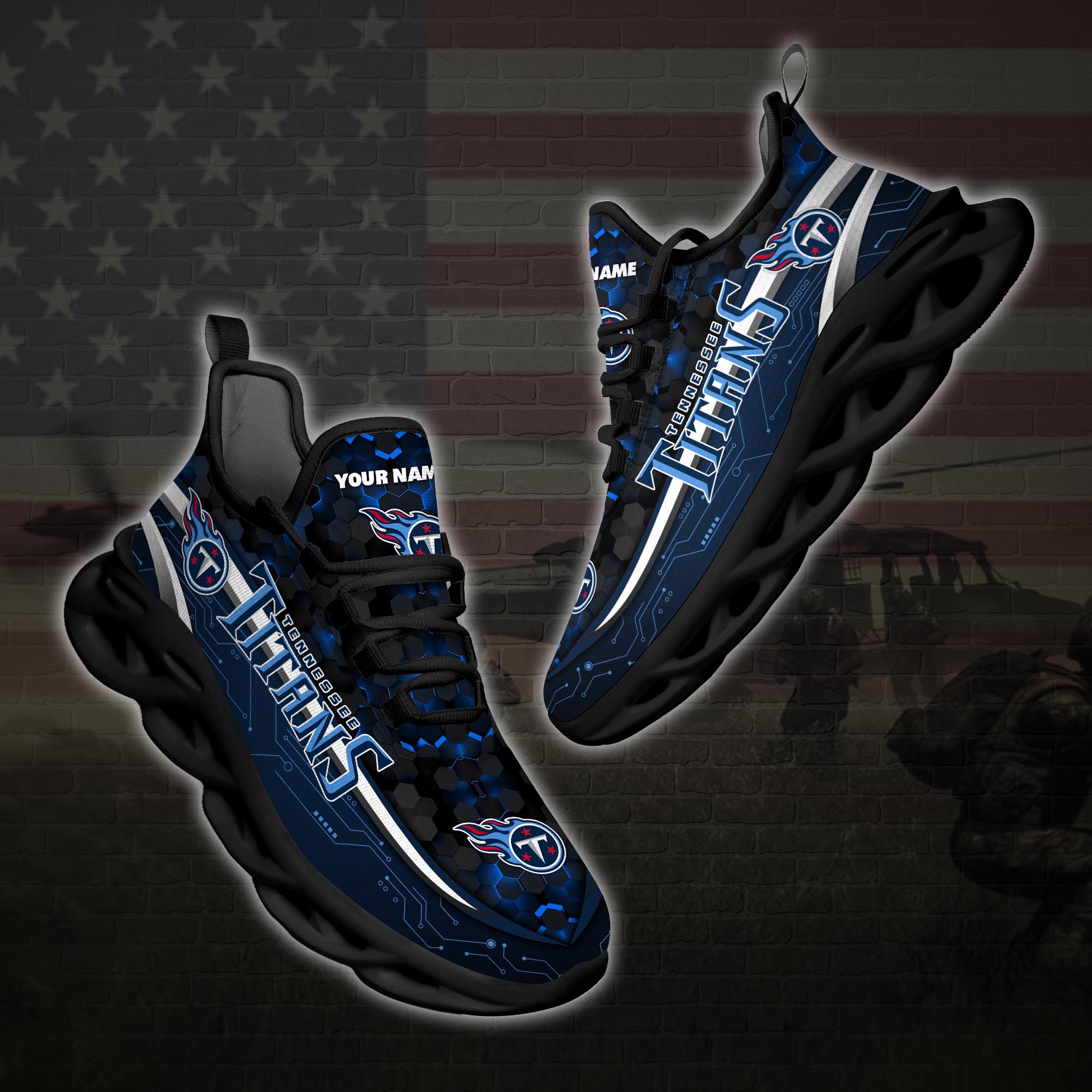 Tennessee Titans Custom MQ Sneakers - Reallgraphics