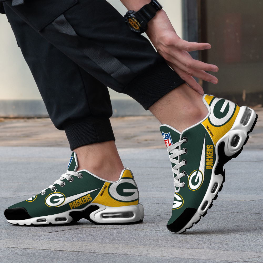 Custom Name Green Bay Packers NFL Monster Sport Logo Air Cushion Sports  Shoes Fans Running Sneakers - Banantees