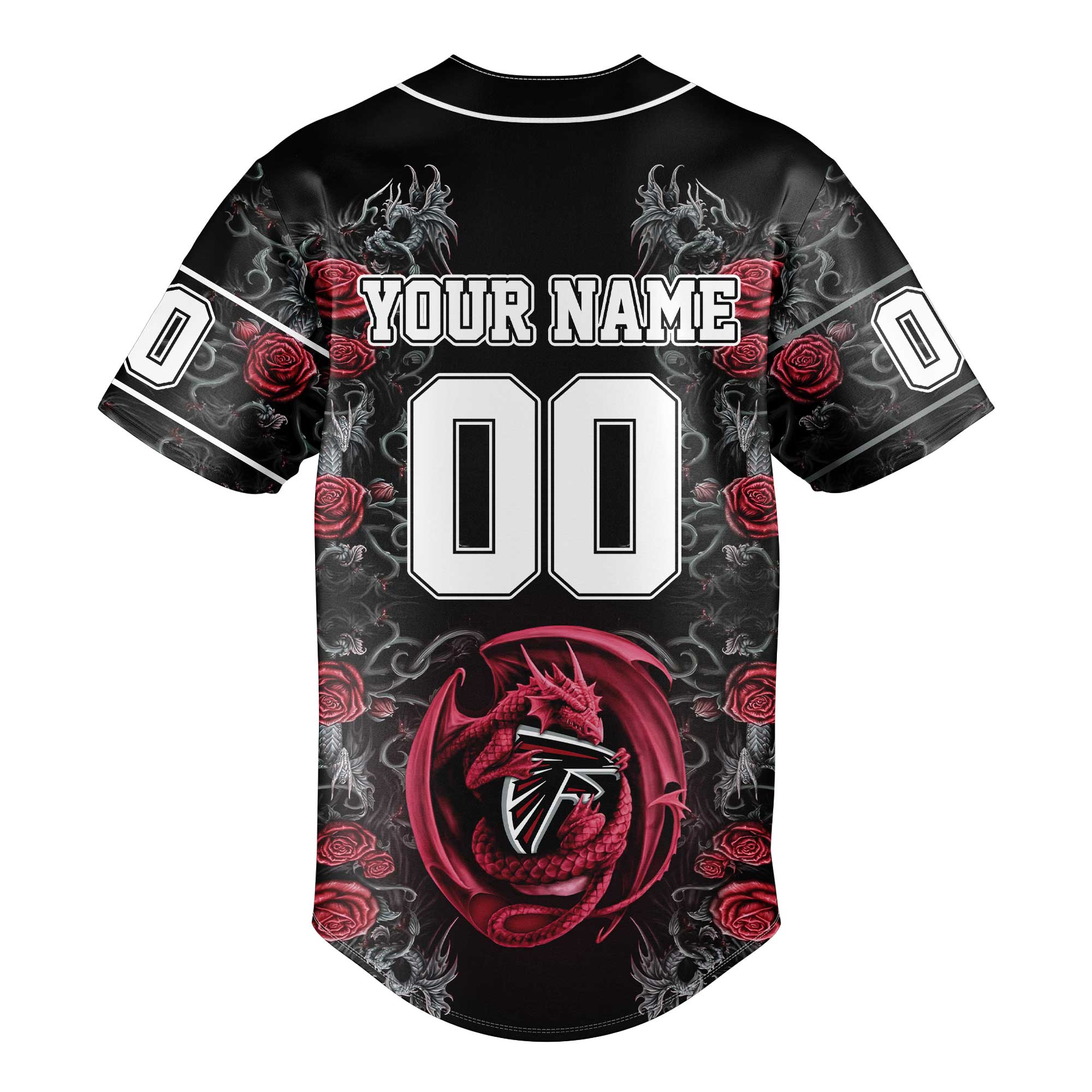 Atlanta Falcons Custom Number And Name NFL Dragon Jersey Shirt