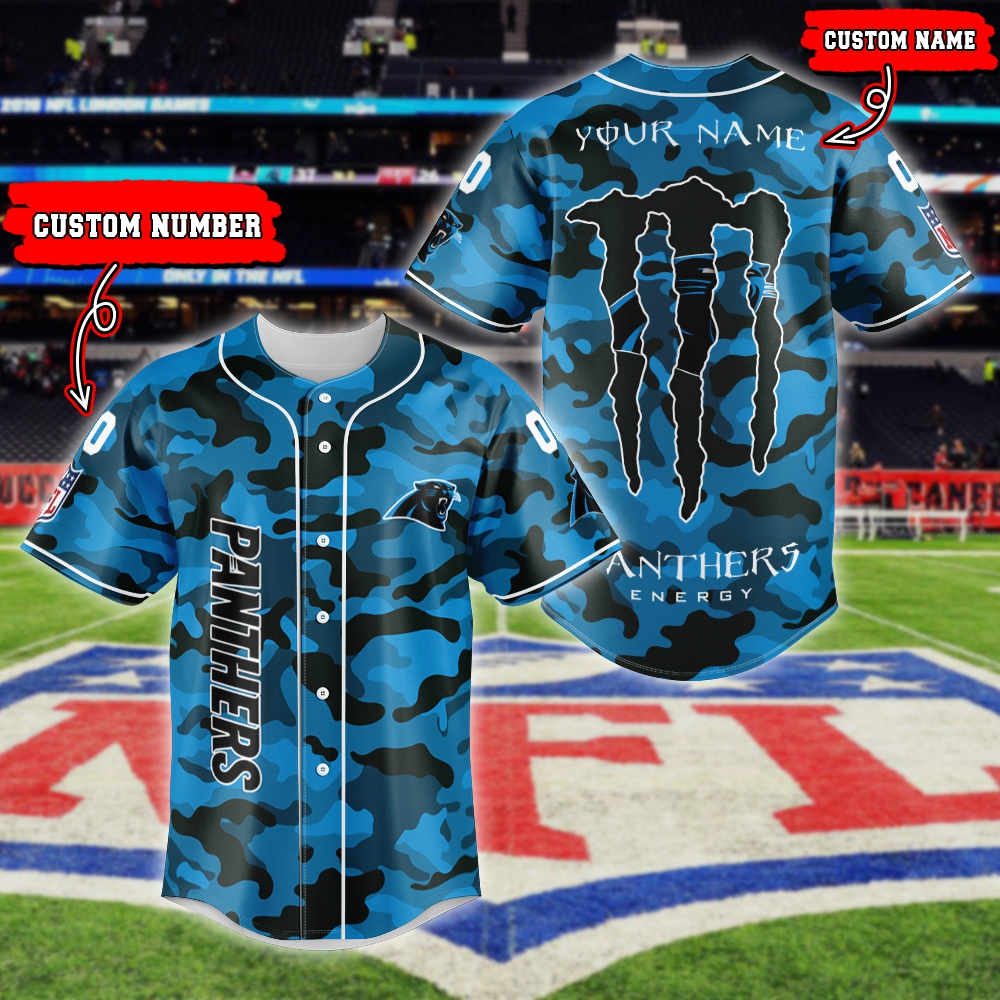 Custom Carolina Panthers Baseball Jersey Wonderful Carolina