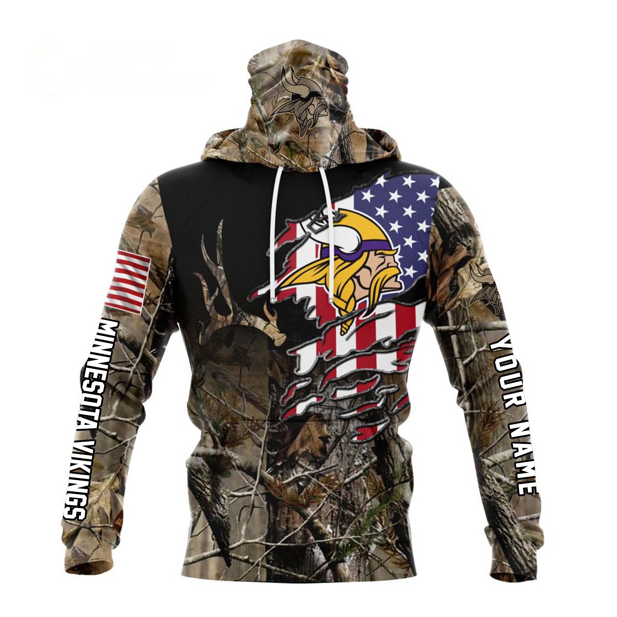 Minnesota Vikings-Personalized Your Name hunting camo style-3D Hoodie,T-Shirt,  Sweatshirt, Zipper-DS005 – Sensistore