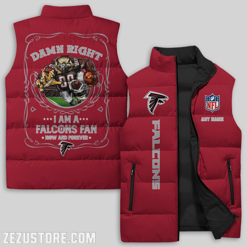 Atlanta Falcons CUSTOM Puffer Down Jacket -  Worldwide  Shipping