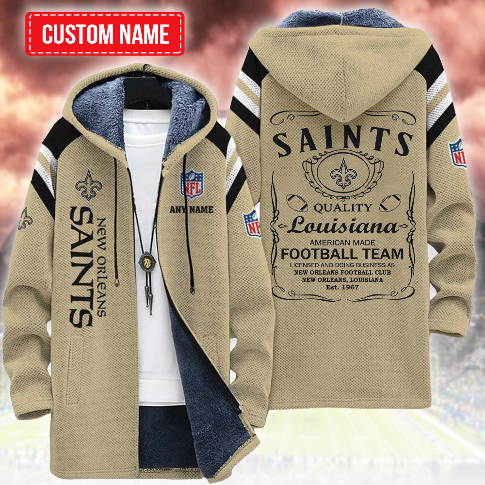 New Orleans Saints CUSTOM Puffer Down Jacket -  Worldwide  Shipping