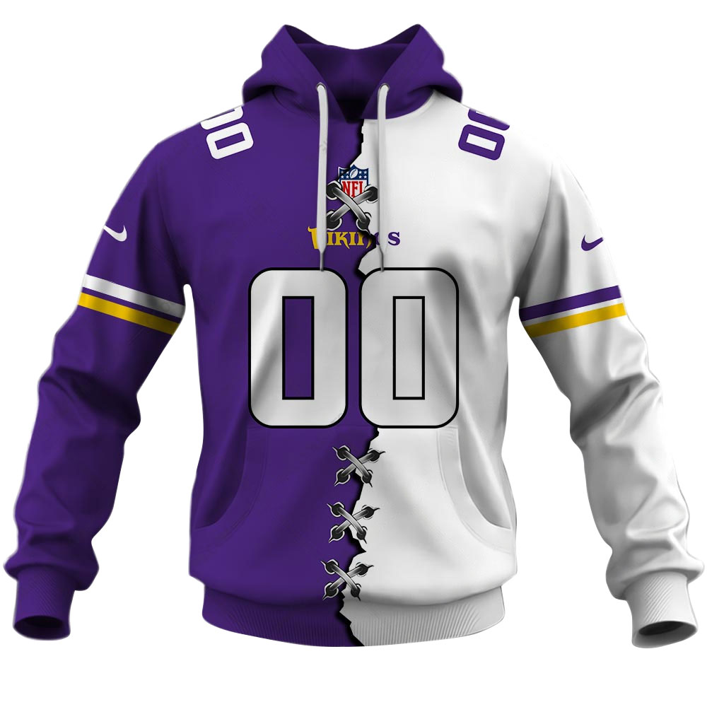 Minnesota Vikings Personalized NFL Jersey Hoodie 3D