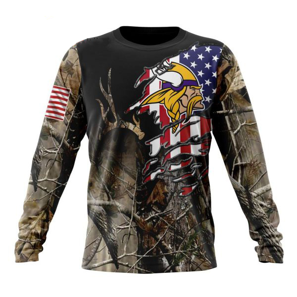 Minnesota Vikings-Personalized Your Name hunting camo style-3D Hoodie, T-Shirt, Sweatshirt, Zipper-DS005 – Sensistore